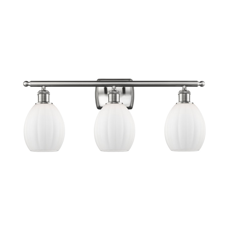 Éclairage pour salle de bain à intensité variable 3 lumières Flippo, Ampoule DEL 6 watts Vinage, Nickel satiné brossé