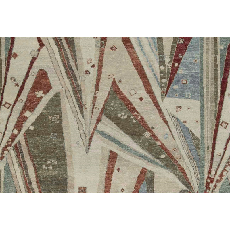 Brookhaven Abstract Area Rug in Beige/Green