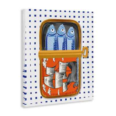 Retro Nautical Sardines Tin Canvas, design by Arrolynn Weiderhold