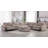 9 Piece Modern Corduroy L Shaped Power Reclining Sectional Couch with Storage & Wireless Charging-98751848