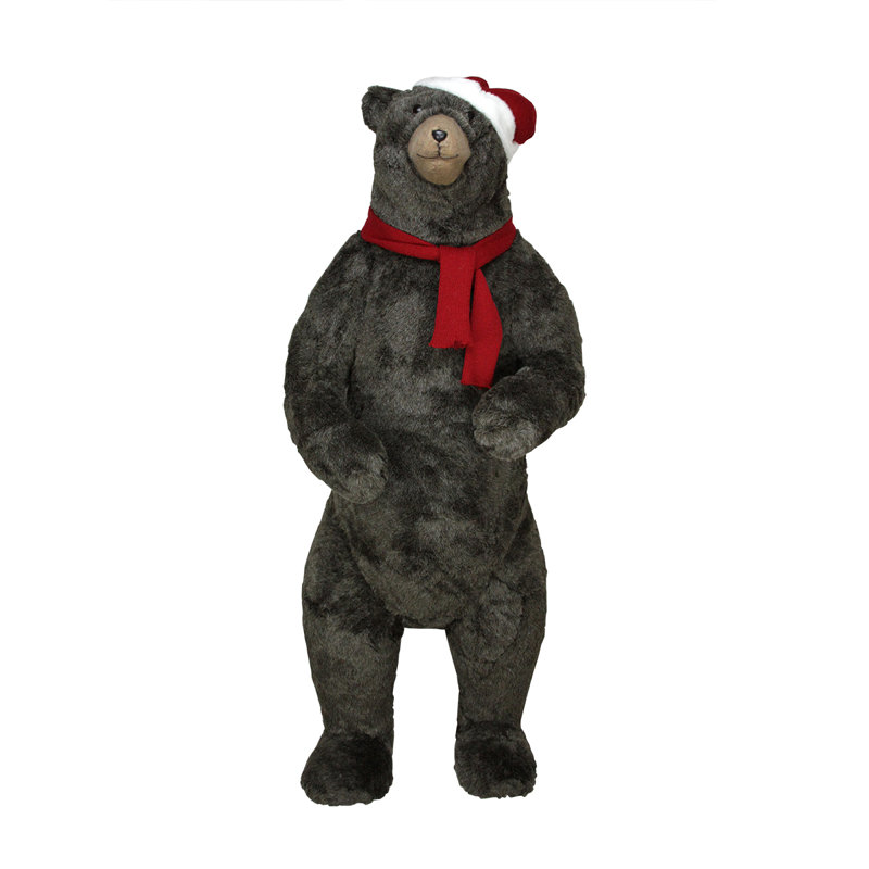 Décoration de Noël ours en peluche debout 6,5 pi