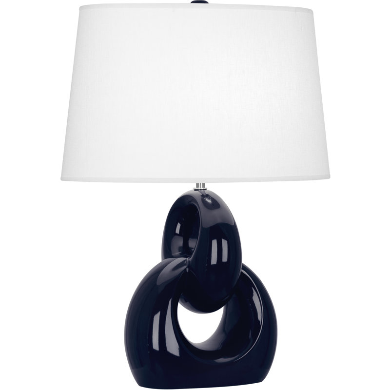 Fusion Ceramic Table Lamp, Midnight Blue