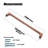 7 3/5 '' Hole Pitch Classic&Versatile Furniture Handle-Matte Brushed Copper-105968458-105968456