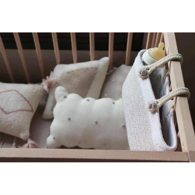 Biscuit Lumbar Pillow Cover & Insert, Ivory