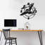 Horloge murale élégante en métal noir 19,3 po x 19,3 po | 100% métal durable avec une épaisseur de 0,06 pouce | Facile à installer au mur, nécessite 1 pile AA | Design moderne pour le salon, le bureau ou la décoration intérieure