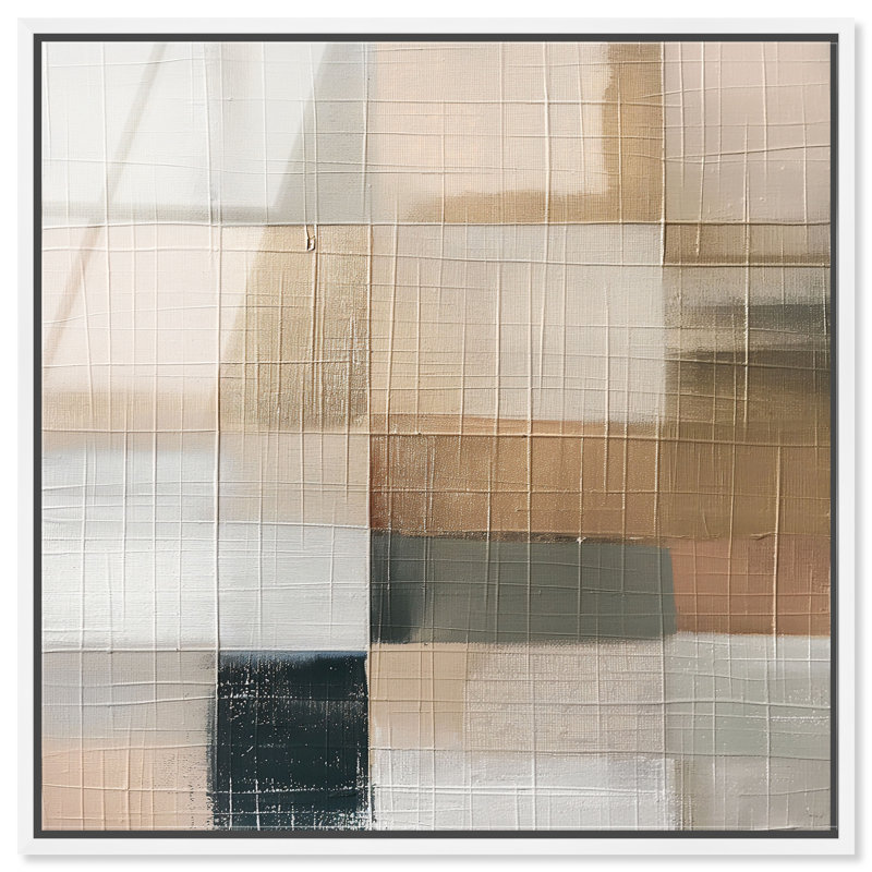 Boxed in Ebony II High-Gloss Frameless Acrylic Glass Wall Art Abstract Print by Oliver Gal, Ready to Hang, 12 x 12