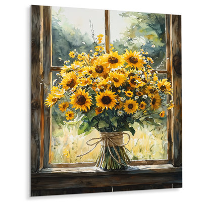 Petrucci - reproduction d'art traditionnelle en métal, tournesols, décoration murale en métal