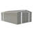 Campcraft  Outdoor Storage Shed 10×14 FT With 3 Lockable Doors,4 Air Vents & Sloped Roof,Utility Tool Shed Metal Storage Garden Sheds  Frame And 4 Vents,For Backyard,Patio,Lawn,Light Grey-123375732