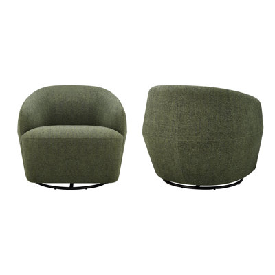 Ingetraut Upholstered Swivel Barrel Chair