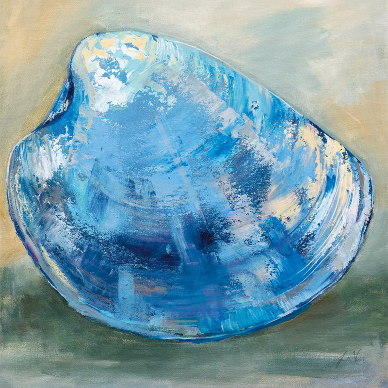 «Beach Comber Blue» par Jeanette Vertentes - reproduction, H 12 po x l 12 po, Toile tendue