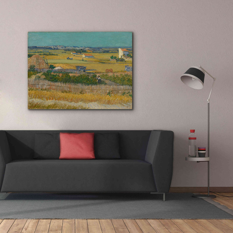 'The Harvest' by Vincent Van Gogh, Giclee Canvas Wall Art, 40" H x 54" W x 1.5" D