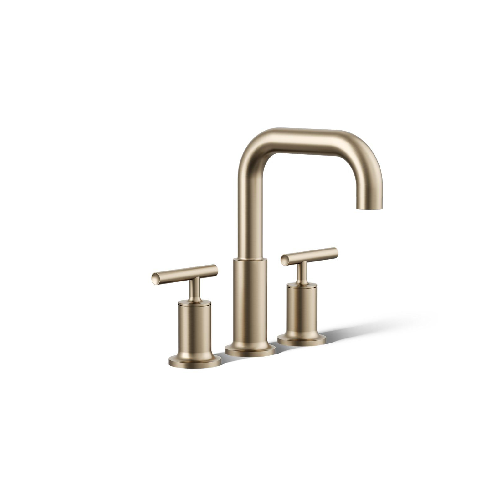 Purist for Two Deck-Mount Bath Faucet Trim for High-Flow Valve with Lever Handles, Valve Not Included, Vibrant Brushed Bronze