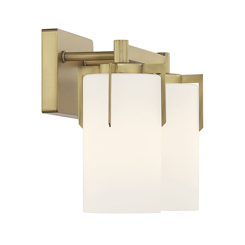 Meuble-lavabo 2 lumières Alylah, Laiton, Deux lumières, H 9,5 po x l 13,25 po x P 7 po