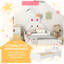 ZONEKIZ Toddler Bed Frame Rabbit-Themed for 3-6 Years 143x74x75cm White