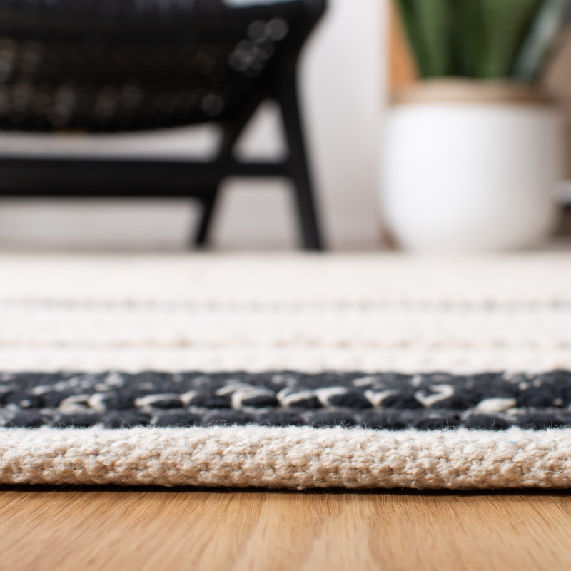 Dorsey Hand Woven Cotton Striped Rug, Runner 2'3" x 9'