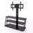 Black Multi-Function Angle And Height Adjustable Tempered Glass TV Stand