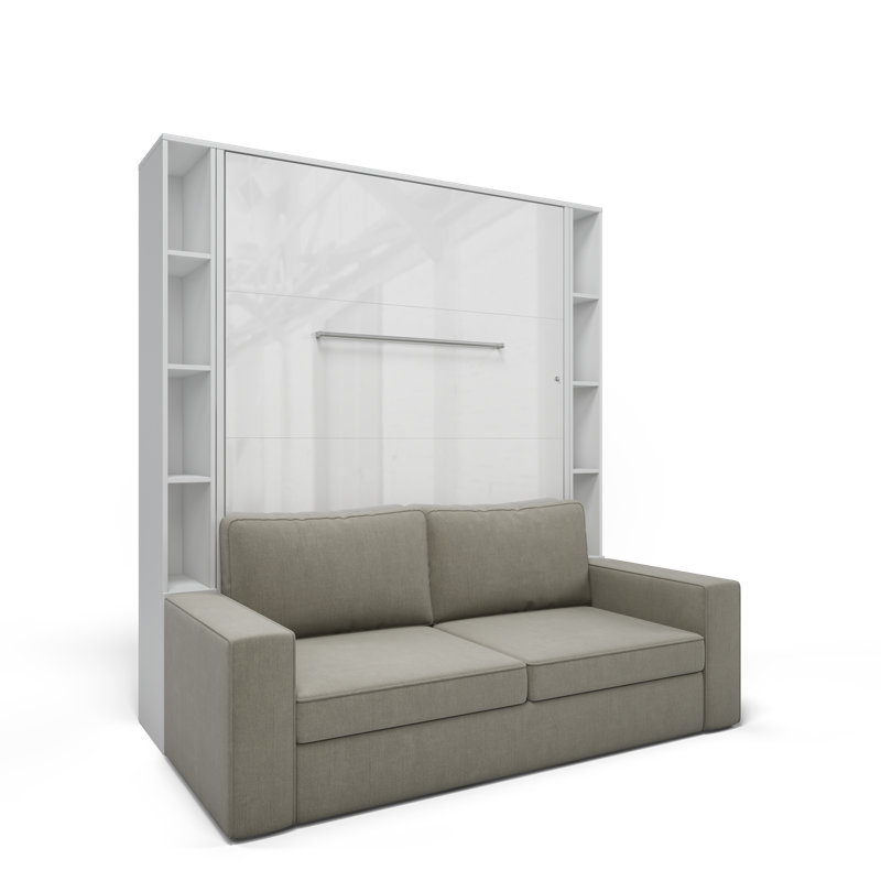Charvis Upholstered EU Double - 140 X 200 Cm Bed, White/Sand