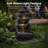 Rustic Brown Outdoor Fountain With LED Lights And Included Pump For Garden Patio Decor