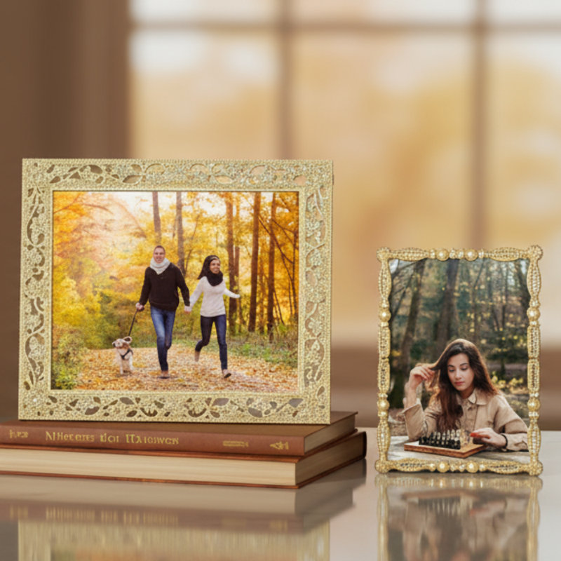 Flora Metal Picture Frame, 8" x 10", Silver