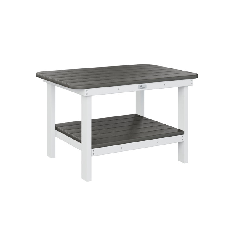  Regular Coastal Grey Top With White Base Rectangle Coffee Table, 18" H x 29.5" W x 21" D, Coastal Grey