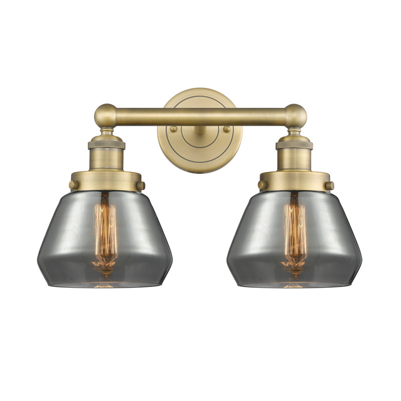 Rivka 2 - Light Dimmable Vanity Light, Plated Smoke, Brushed Brass