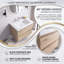 Meuble-lavabo suspendu en mélamine de bois de 75 cm (29,53 po) avec portes à fermeture amortie et lavabo intégré en résine, entièrement assemblé.-136089314-137789028-137791037