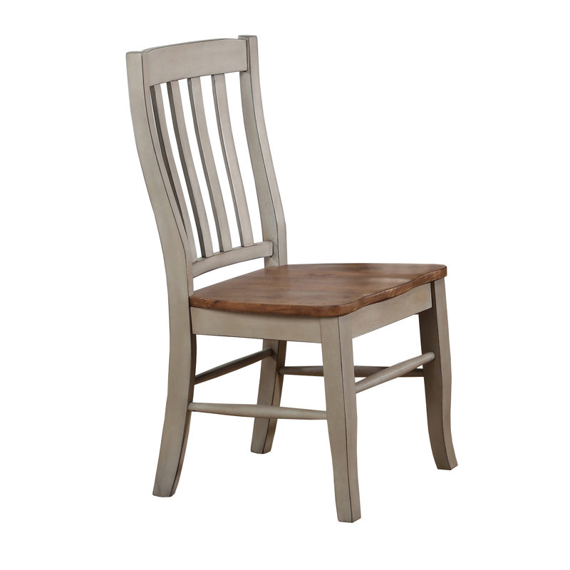 Orviston 18'' H Solid Wood Side Chair, Almond / Gray