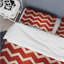 Ensemble de housse de couette Fiery Red Chevron Passion-828553486