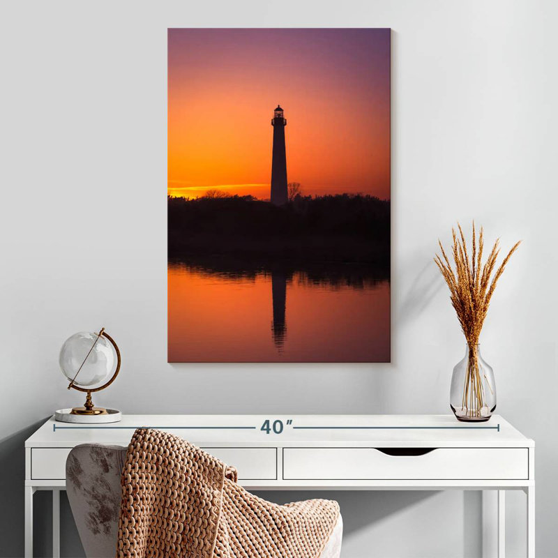Cape may lighthouse sunset Aletra, H 30 po x l 20 po