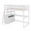 Lit mezzanine simple avec bureau et tablettes-118032024-118032025