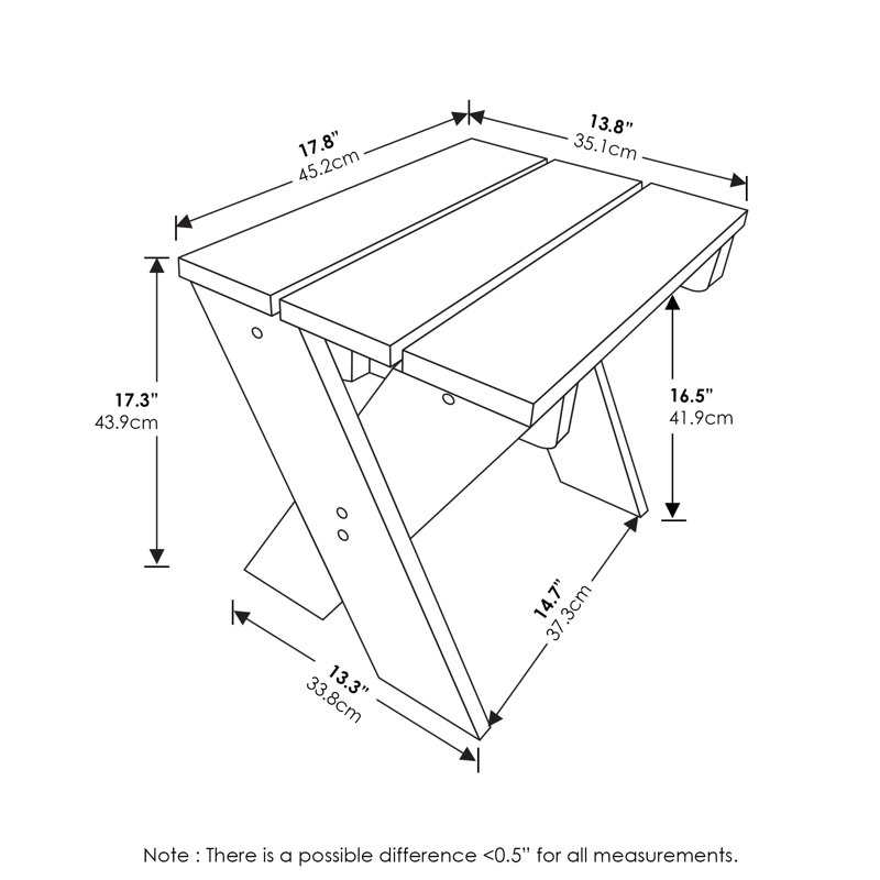 Table d'appoint en bois Ermont, Naturel