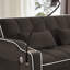 Fauteuil inclinable polyvalent à double siège pliable, canapé-lit confortable en velours avec poches latérales, port USB, support pour téléphone pivotant, cendrier et dossier réglable-897459067