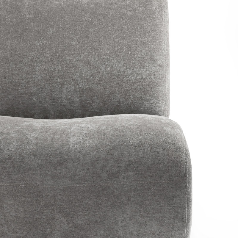 Fauteuil d'appoint pivotant rembourré avec dossier amovible Caleb, Taupe