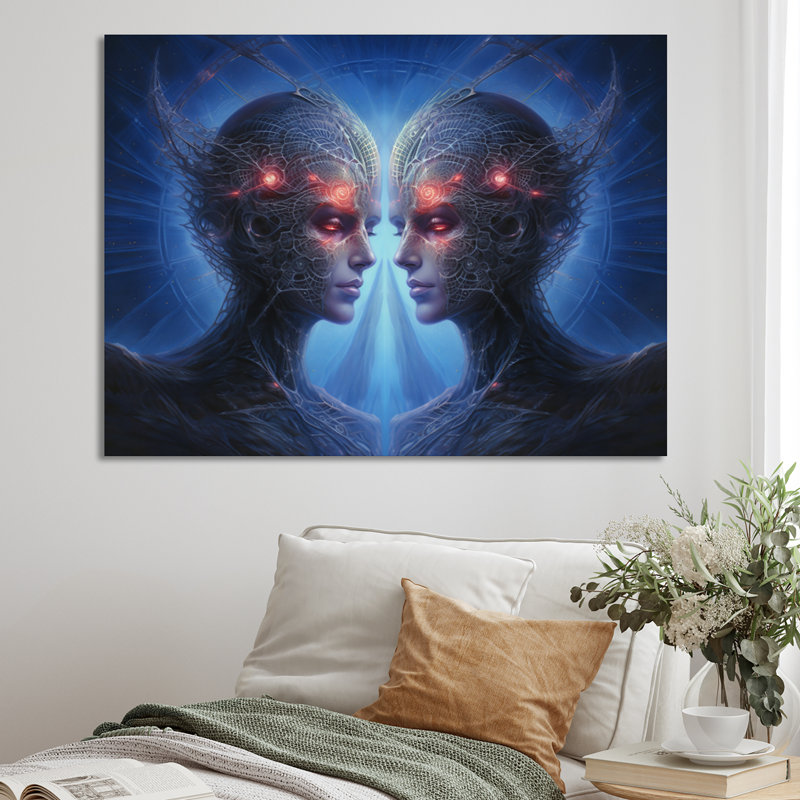 " Clairvoyant Connection Loving Souls ", Wrapped Canvas, 12" H x 20" W