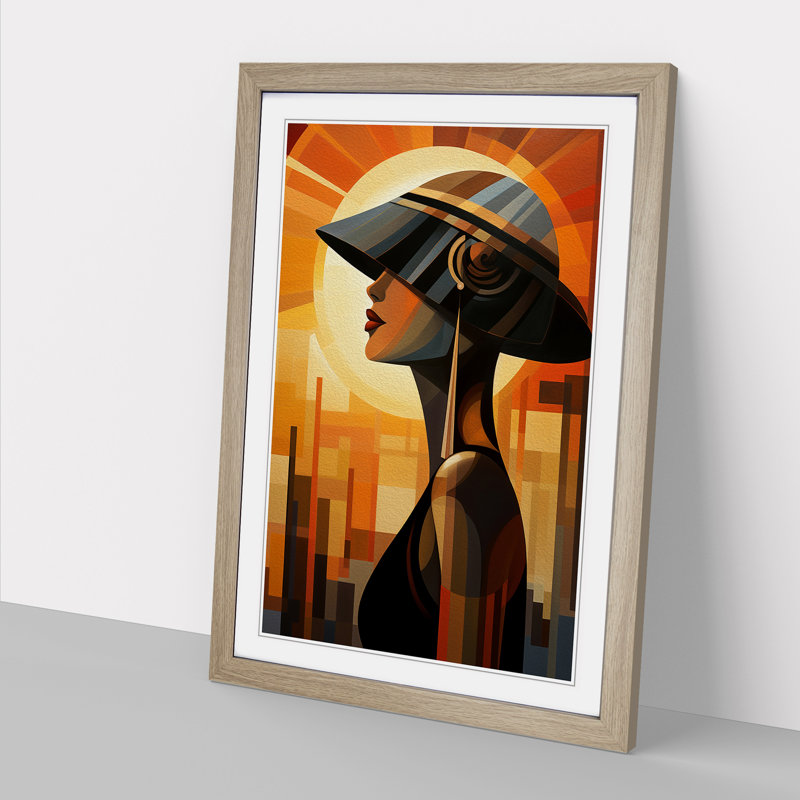 Single Picture Frame Print on Wood, Oak Framed, 64cm H x 46cm W
