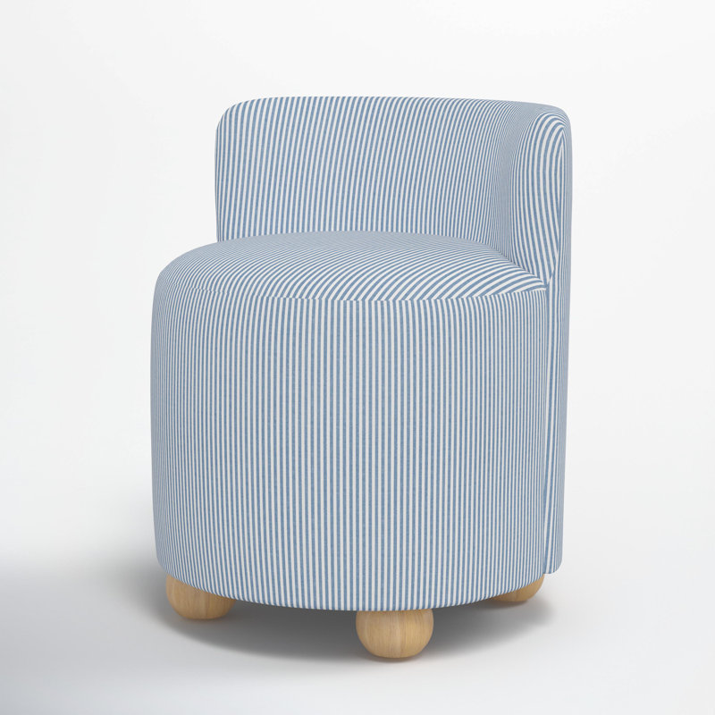 Bee Vanity Chair, Prep Stripe Blue