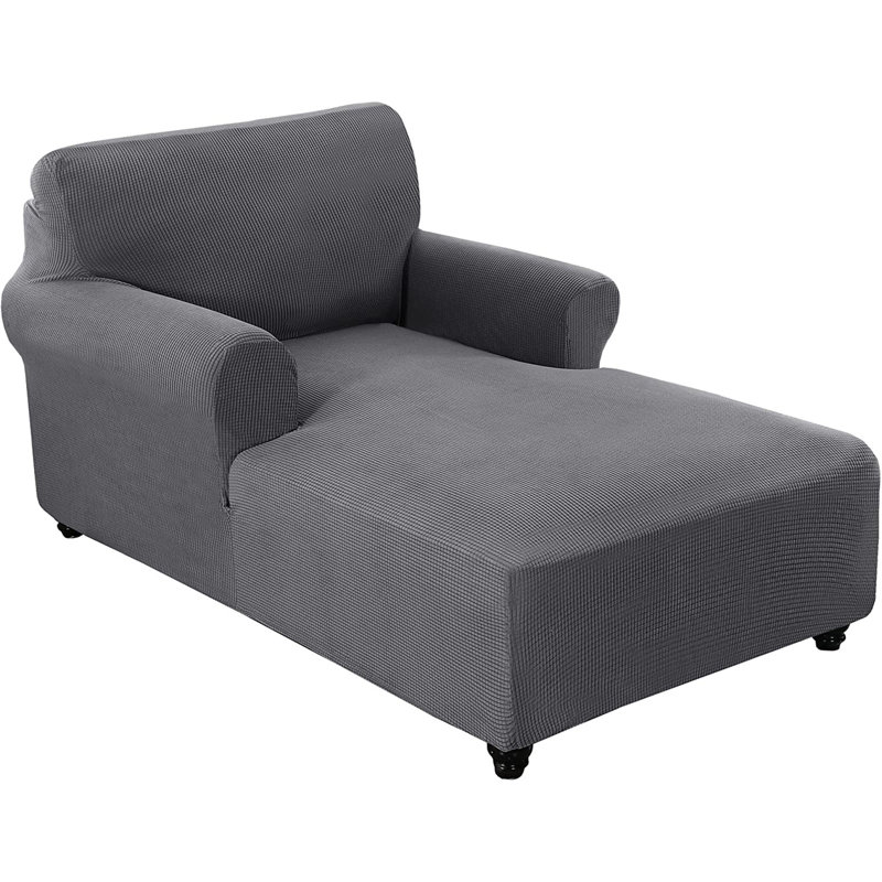 Housse pour chaise longue à coussins carrés / rectangulaires, Mélange de polyester gris