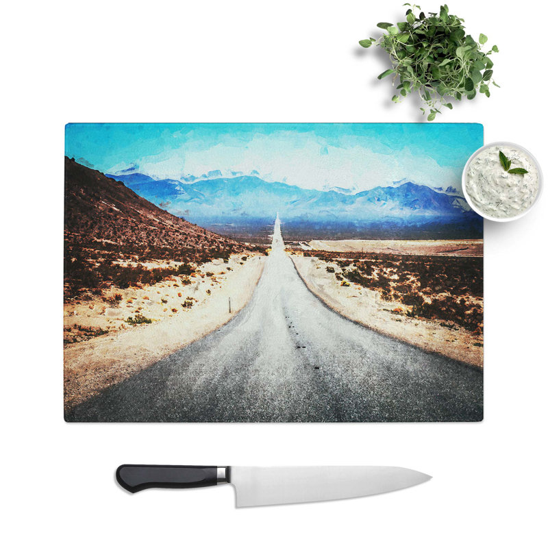 Tempered Glass Death Valley in the Mojave Desert Chopping Board, 28.5 cm W x 20 cm L