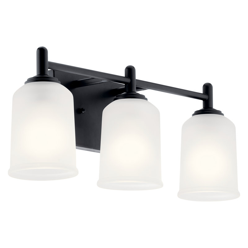 Éclairage pour salle de bain 3 lumières Hopedale, Noir
