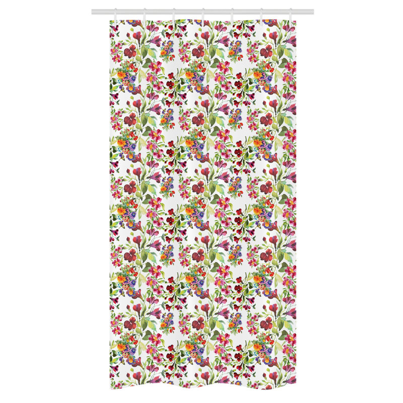Laymantown Geometric Shower Curtain with Hooks Included, 36" W x 72" L