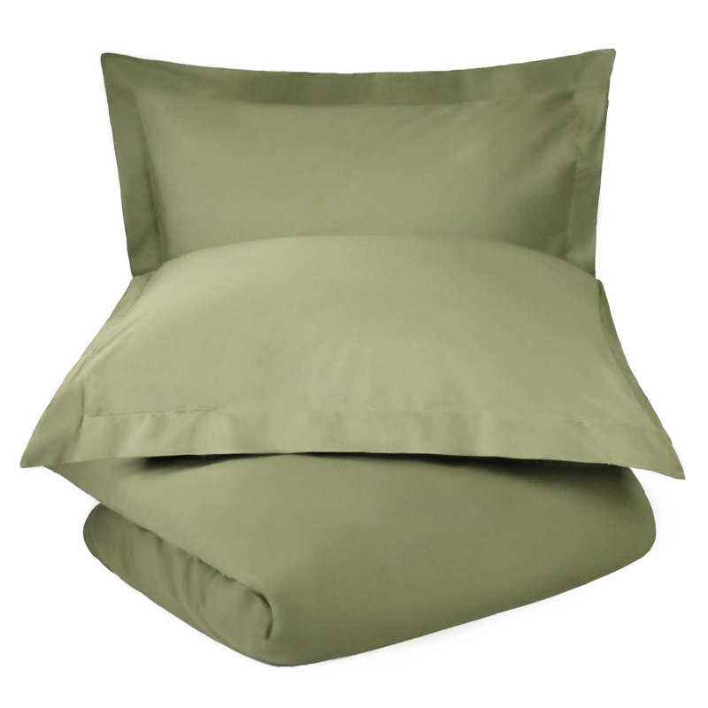 Aniello Cotton Blend 600 Thread Count Deep Pocket Bed Sheet Set, Sage, Twin XL Sheet Set+1 Fitted Sheet + 1 Pillowcase