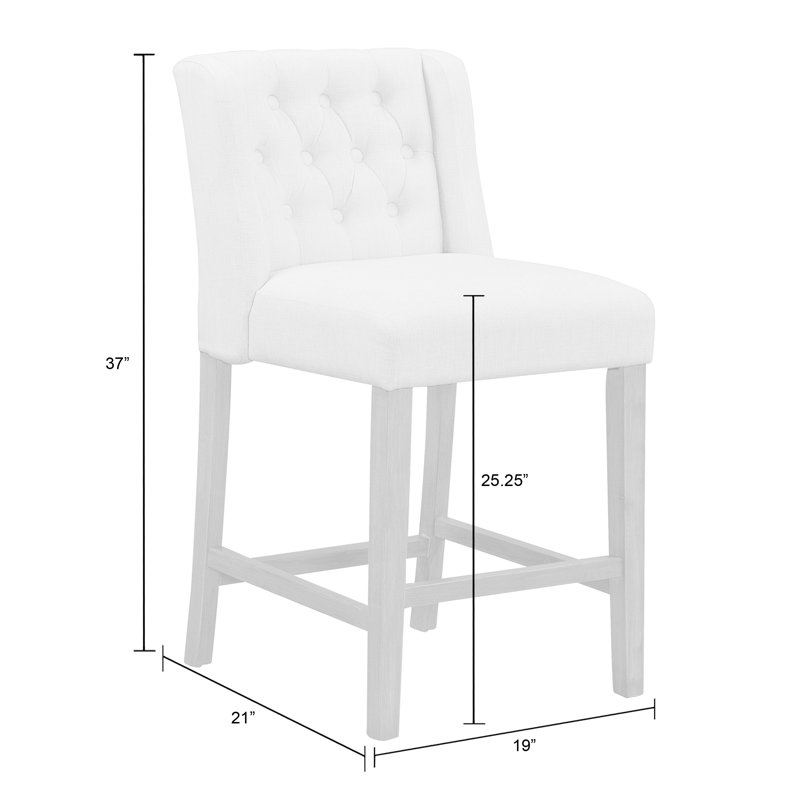 Tabouret de bar et de comptoir Reia, Tabouret de comptoir (siège d'une hauteur de 25,2, Brun, Gris