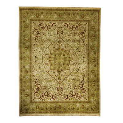 Hand-Knotted Wool BEIGE / BEIGE Area Rug