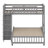 Versatile Bunk Bed with Integrated Drawers, Movable Shelves, and Wheeled Lower Frame-1180102167