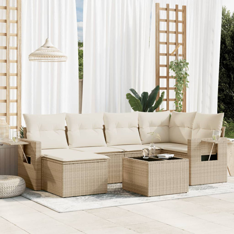 Vidaxl Garden Sofa Set  Cream, Beige