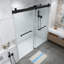Porte de douche à double fermeture coulissante sans cadre avec verre transparent de 3/8 po (10 mm) Opal Mirage MCOCOD l 56-60,75 po x H 72 po-58149266