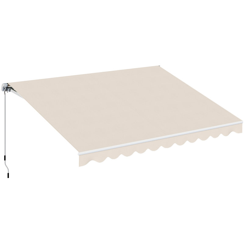 Dongguan Xiyite Trading Co., Ltd. 250 cm D Polyester Door / Window Awning, 160cm H x 295cm W x 250cm D, Solid Colour, Cream