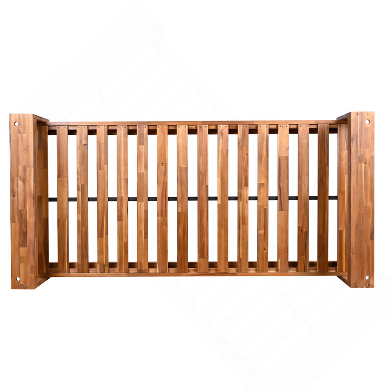 Ensemble de sièges de balançoire pour lit simple avec cadre en bois d'acacia et cordes HeMP pour jardin, cour, naturel