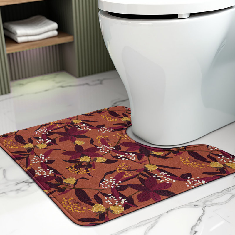 Tapis de salle de bain floral U