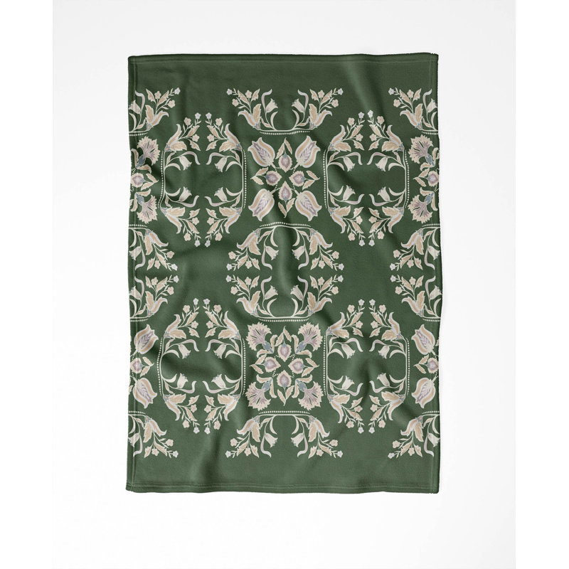 Jeté en polaire Rumi Velveteen, L 80 po x l 60 po, Vert